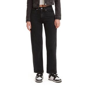 Levi’s 94 Baggy Jeans Women’s 30 Black Cropped Cutoff 27” Vintage Grunge